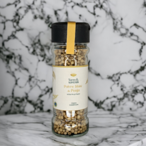 Poivre de Penja blanc 55g en pot en verre