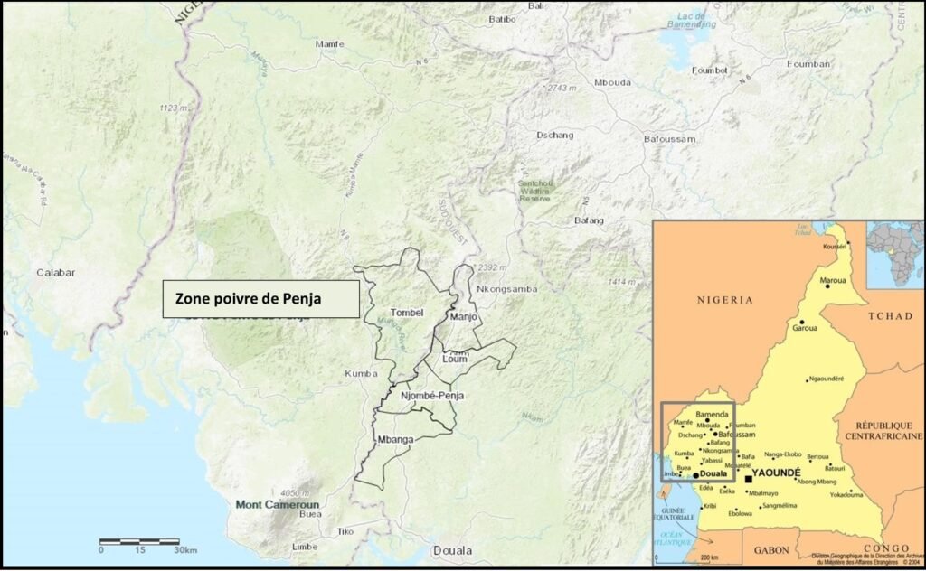 carte zone poivre de penja