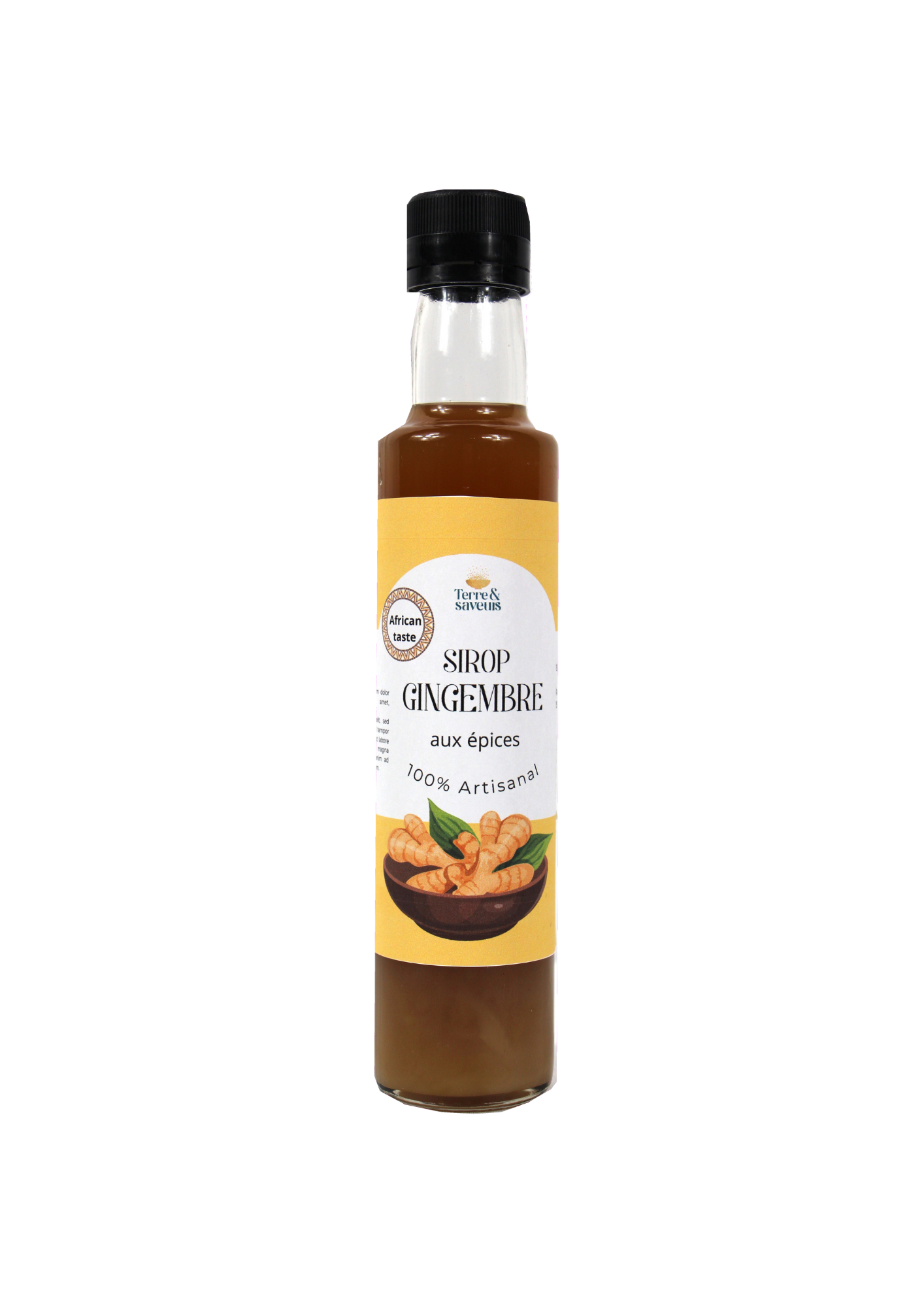 Sirop de gingembre - Bouteille en verre