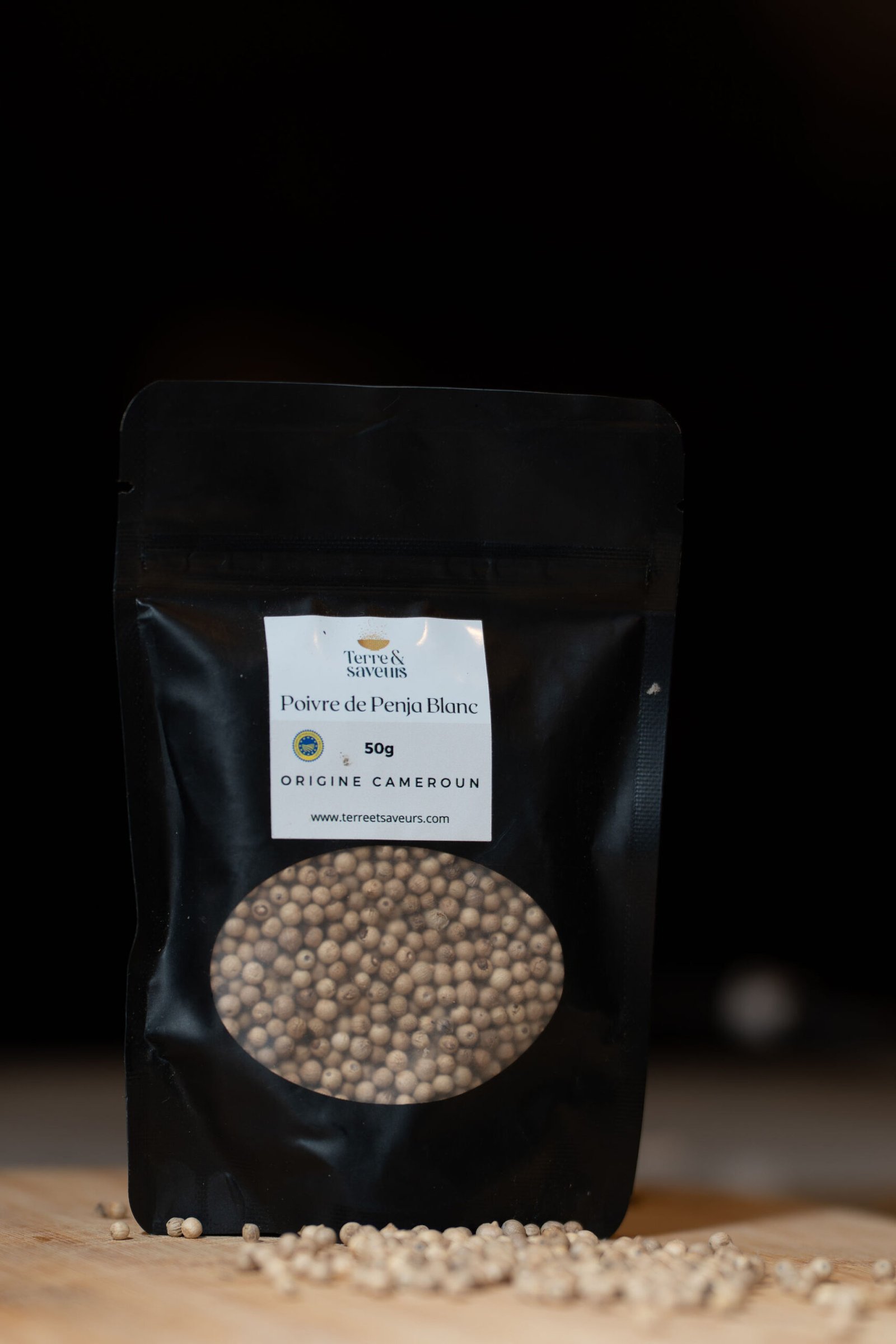 Poivre Blanc de Penja - Sachet 50g